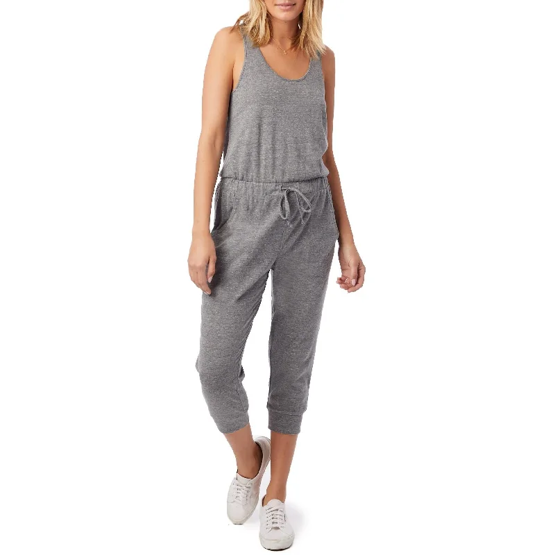 Cropped Eco-Jersey Lounge Jumpsuit (Grey)